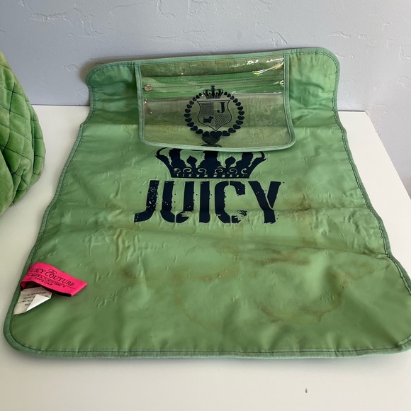 Auth VTG Y2K JUICY COUTURE Juicy Angel Velour Diaper Bag - Picture 8 of 13